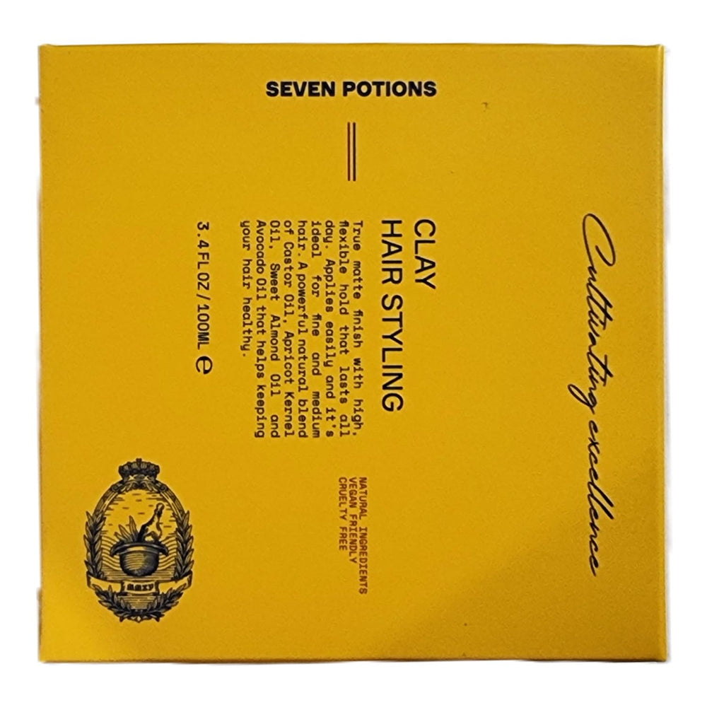 SEVEN POTIONS Argile Coiffante – formulation végane et sans cruauté envers les cheveux