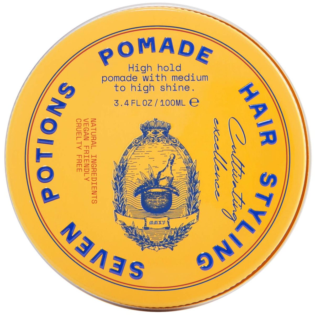 SEVEN POTIONS Pomade homme — bouteille affichant une brillance durable pour un style net.