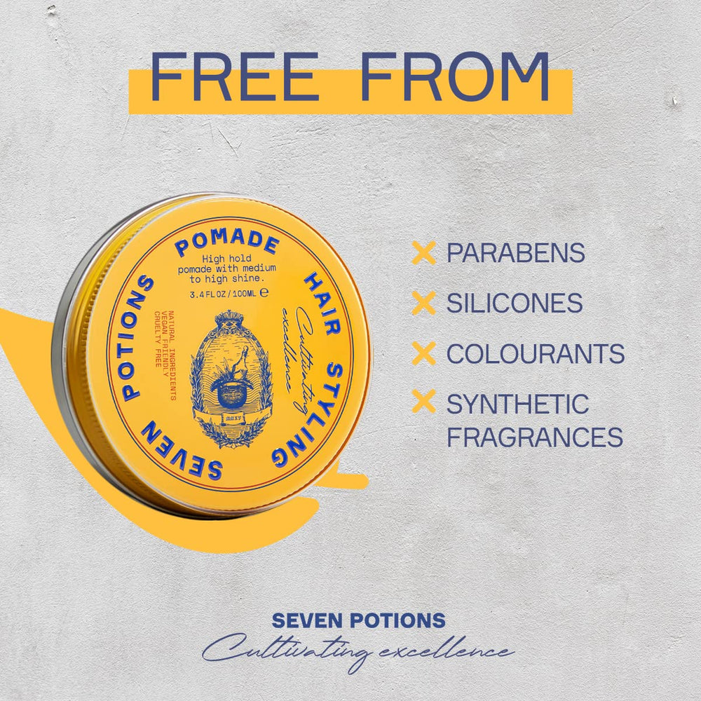 SEVEN POTIONS Pomade homme — emballage pratique de 100 ml pour le voyage.