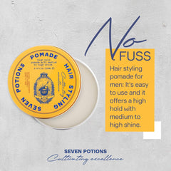 SEVEN POTIONS Pomade homme — texture crèmeuse prête à lisser les cheveux.