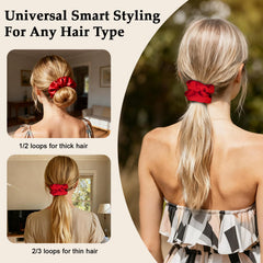 Maintien sûr pour queues de cheval et chignons avec SEVEN STYLE satin