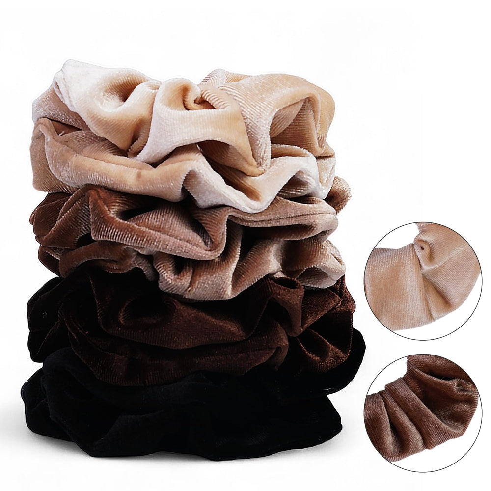 SEVEN STYLE scrunchies velours sans traces, idéal pour cheveux fins et délicats.