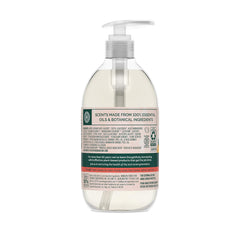 Étiquette du savon Seventh Generation indiquant ses engagements naturels
