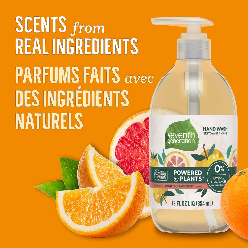Mousse légère du savon Seventh Generation sur la peau