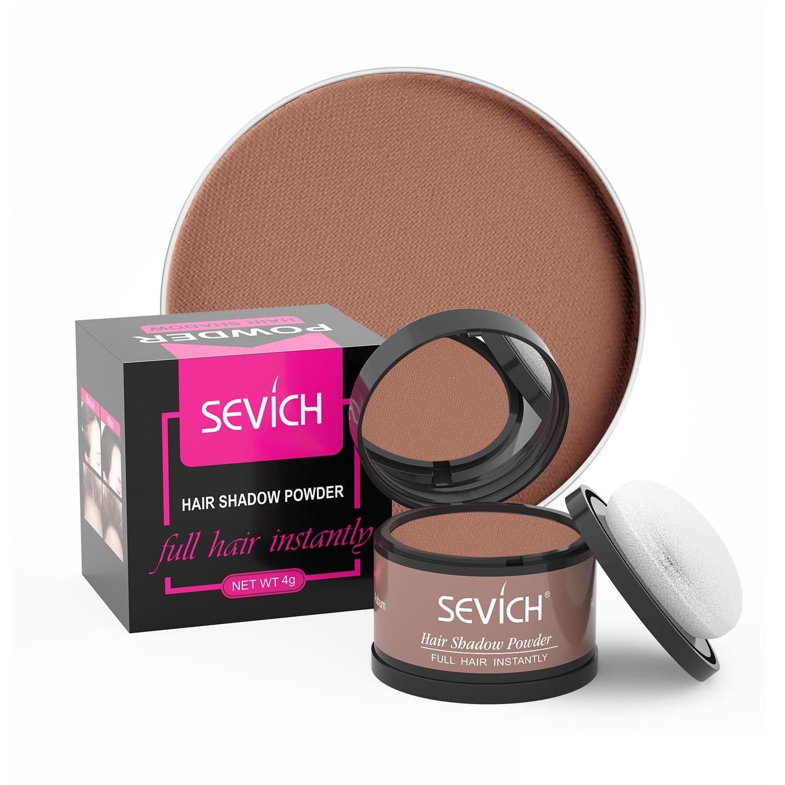 SEVICH Poudre de ligne capillaire couvre les racines grises pour un rendu naturel.
