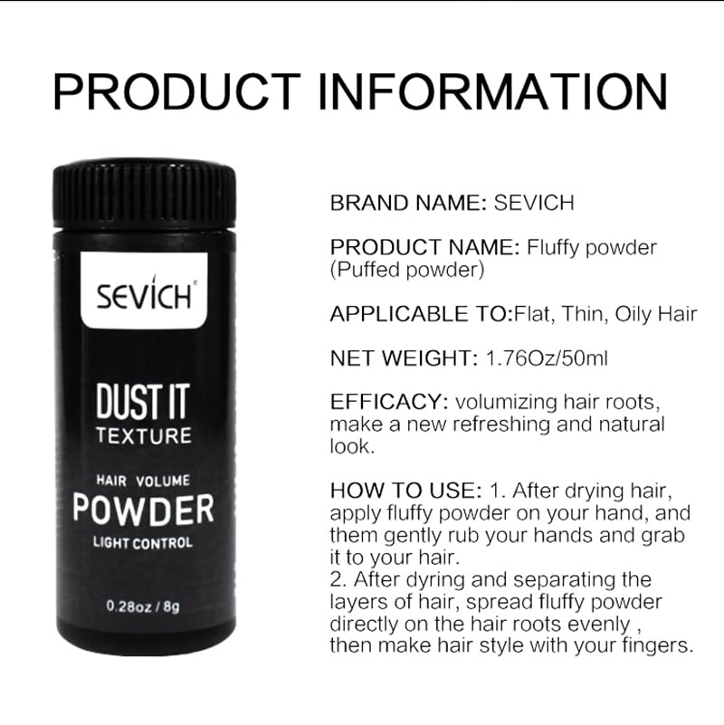 SEVICH poudre texturante cheveux – usage quotidien pour tous types.