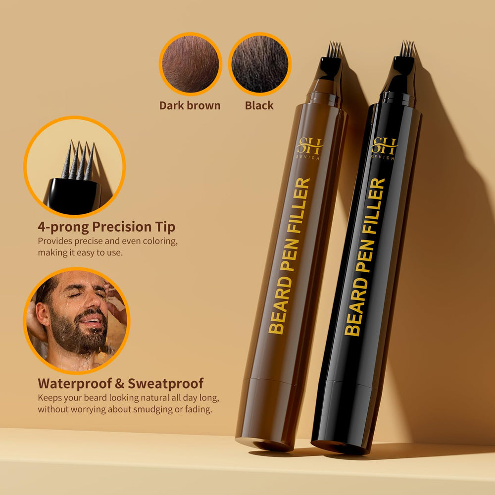 SEVICH Stylo barbe noir résistante à l eau et à la sueur.