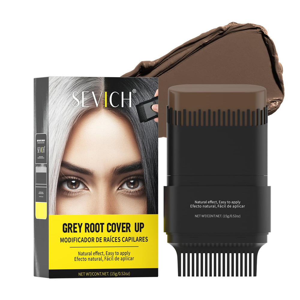 SEVICH Touch Up brosse double-face pour une couverture naturelle des racines.
