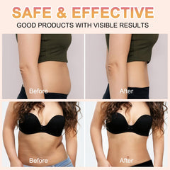 SEWOG B Flat Belly Cream appliquée sur le ventre avec effet raffermissant potentiel.