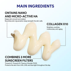 SEYOU L T-Collagen SPF50+ absorption rapide pour une peau non grasse.