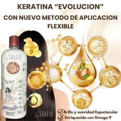 Shaeio Keratine Masque avec 8 bioserums inclus pour nourrir en profondeur.
