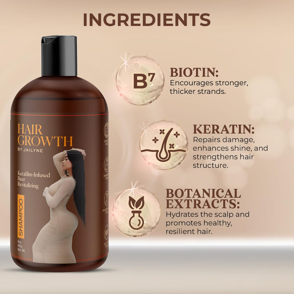 Shampoing croissance cheveux Jailyne Ojeda – texture crème, lavage quotidien doux pour tous types de cheveux.