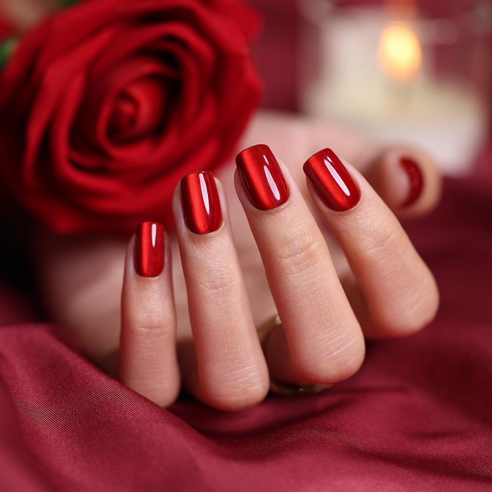 SHANGMENG onglets gel doux rouge pour rendu naturel et confort
