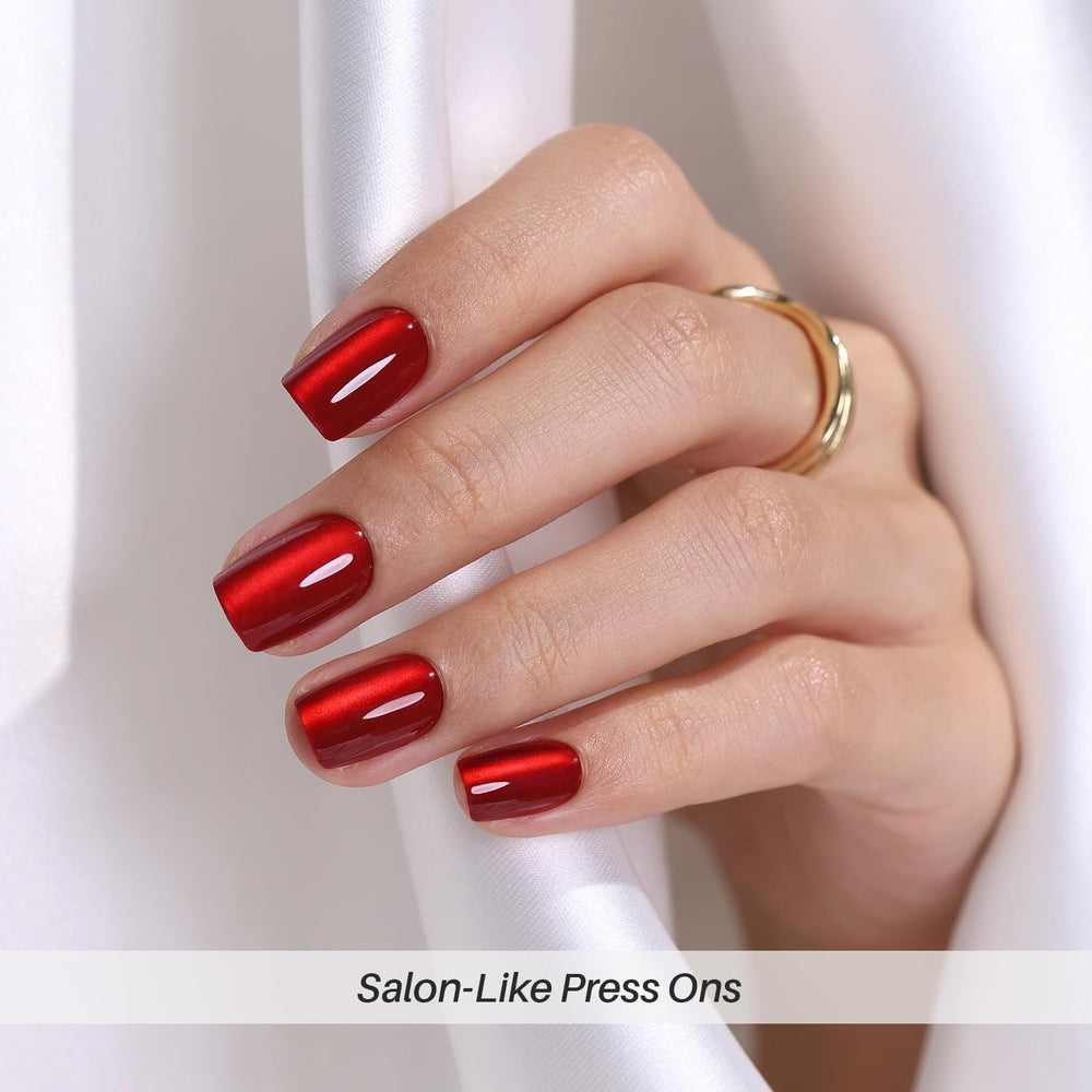 Ongles rouges SHANGMENG réutilisables pour occasions spéciales