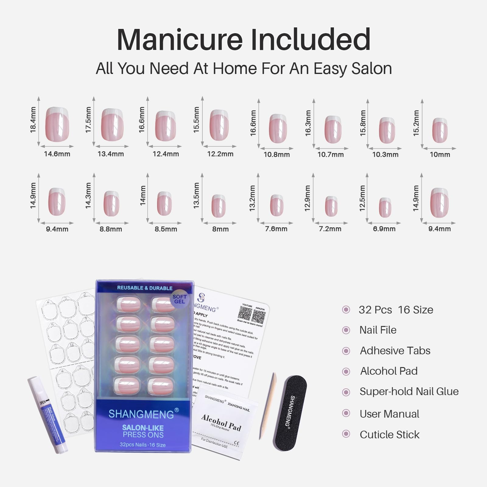 SHANGMENG tampons alcoolisés pour préparer et nettoyer avant pose.