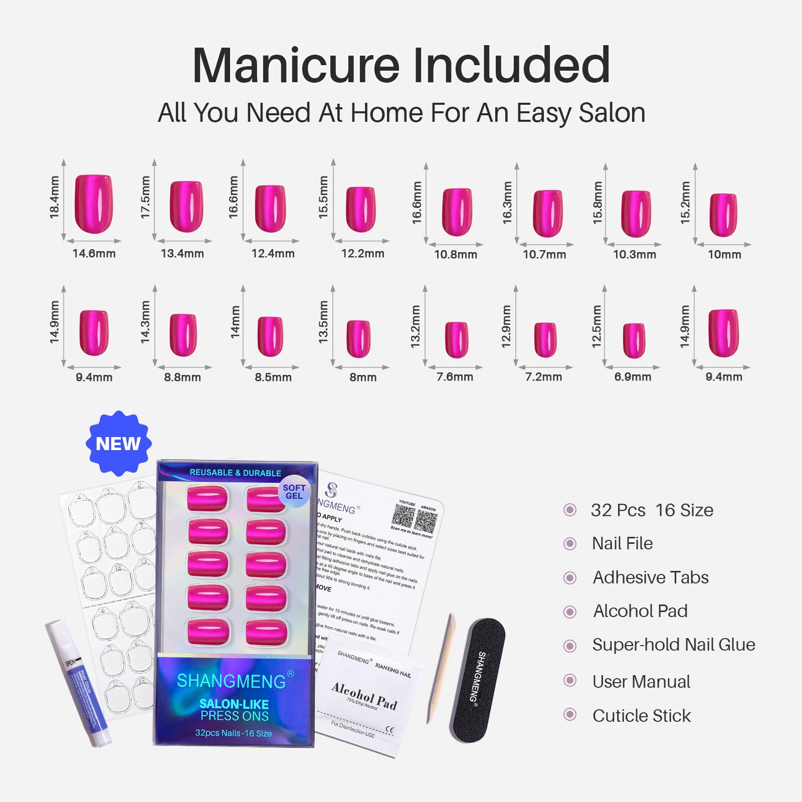 SHANGMENG tampons alcool pour ongles, préparation et désinfection