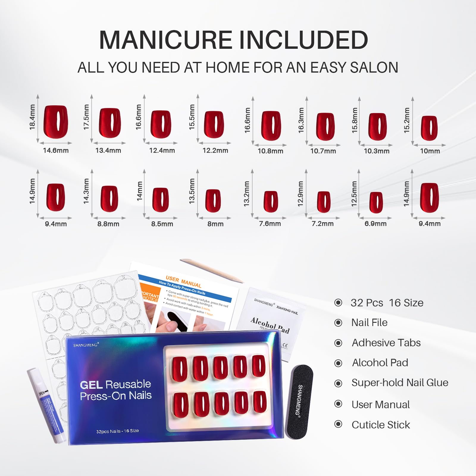 Tampons alcool SHANGMENG pour préparer les ongles proprement avant application