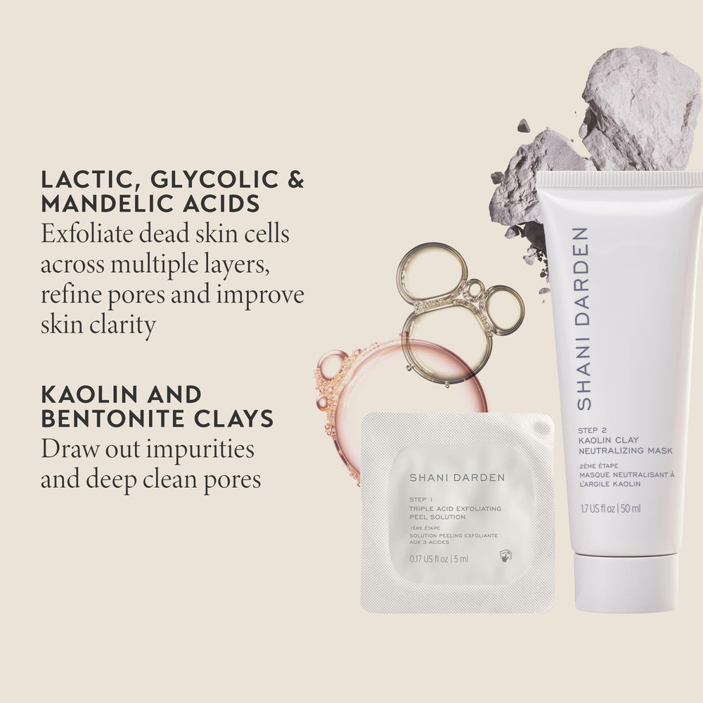Masque neutralisant Kaolin SHANI DARDEN pour clarifier la peau après peeling.