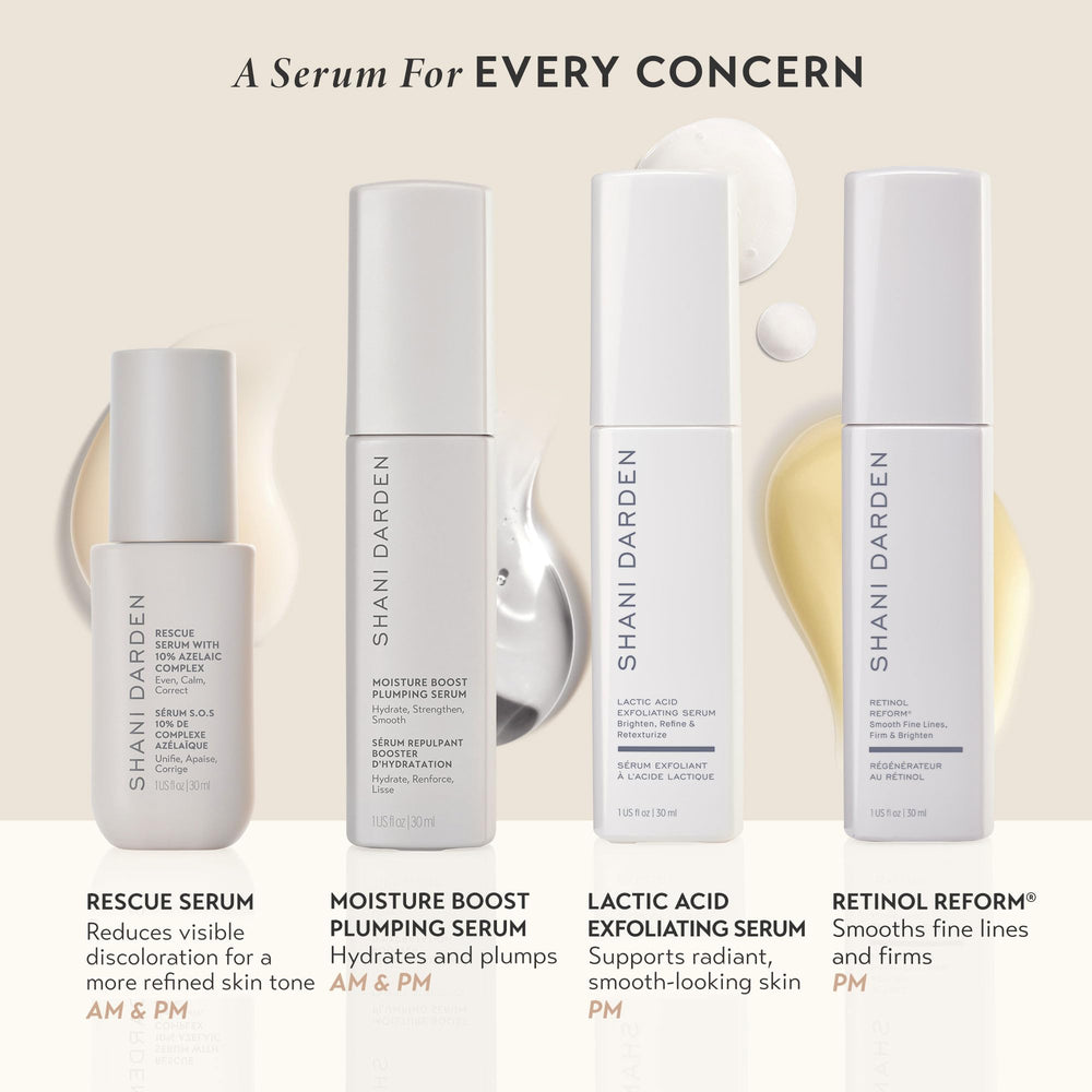 Flacon pompe du Rescue Serum, routine vegan et respectueuse de la peau.