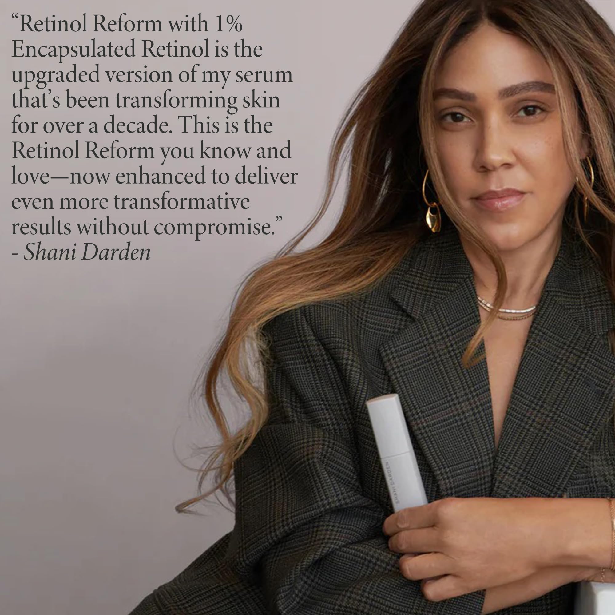 SHANI DARDEN Retinol Reform, emballage cruelty-free et élégant