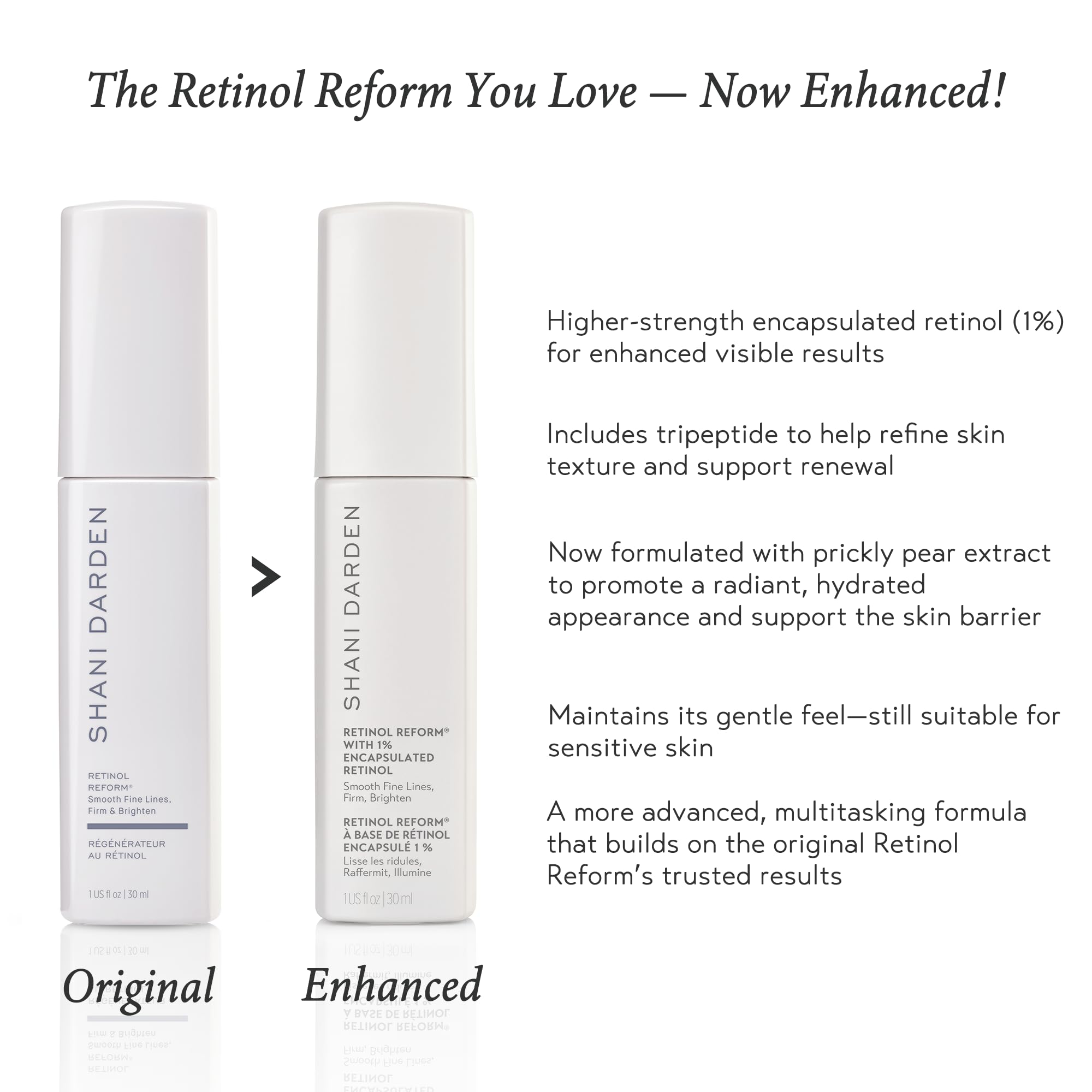 SHANI DARDEN Retinol Reform, formulation vegan et sans parabènes pour peau sensible