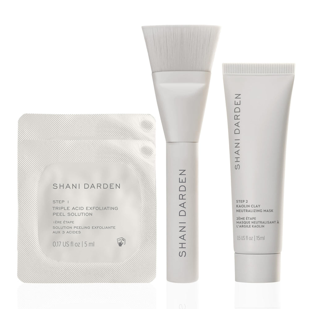 SHANI DARDEN Triple Acid Peel Kit: présentation compacte et idéale en voyage.