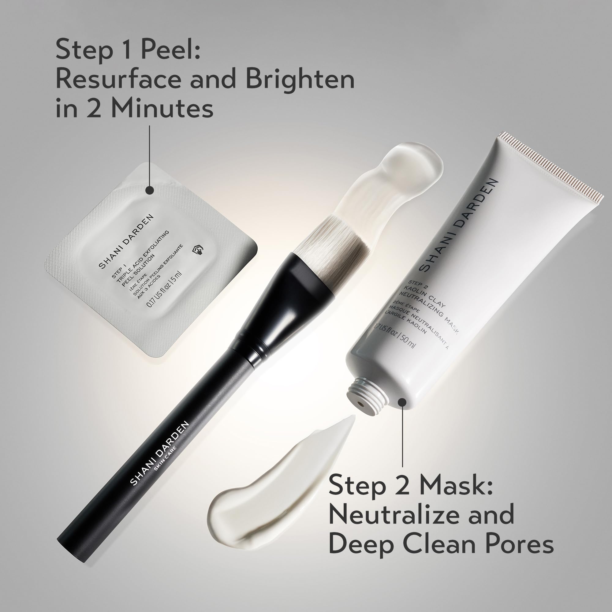 SHANI DARDEN Triple Acid Peel – peau post-utilisation affichant un aspect plus lisse.