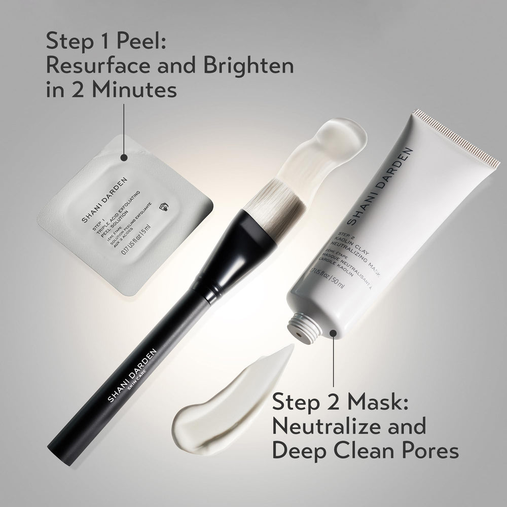 SHANI DARDEN Triple Acid Peel – peau post-utilisation affichant un aspect plus lisse.