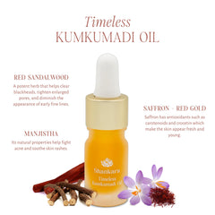 Shankara Kumkumadi Oil golden liquid ready to nourish skin softly