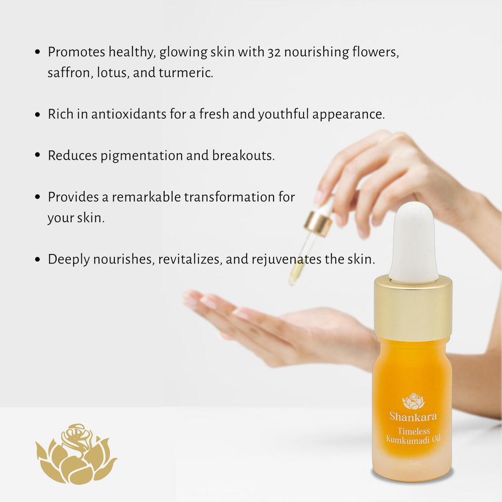 Shankara Kumkumadi Oil suitable for all skin types, including Vata-prone skin