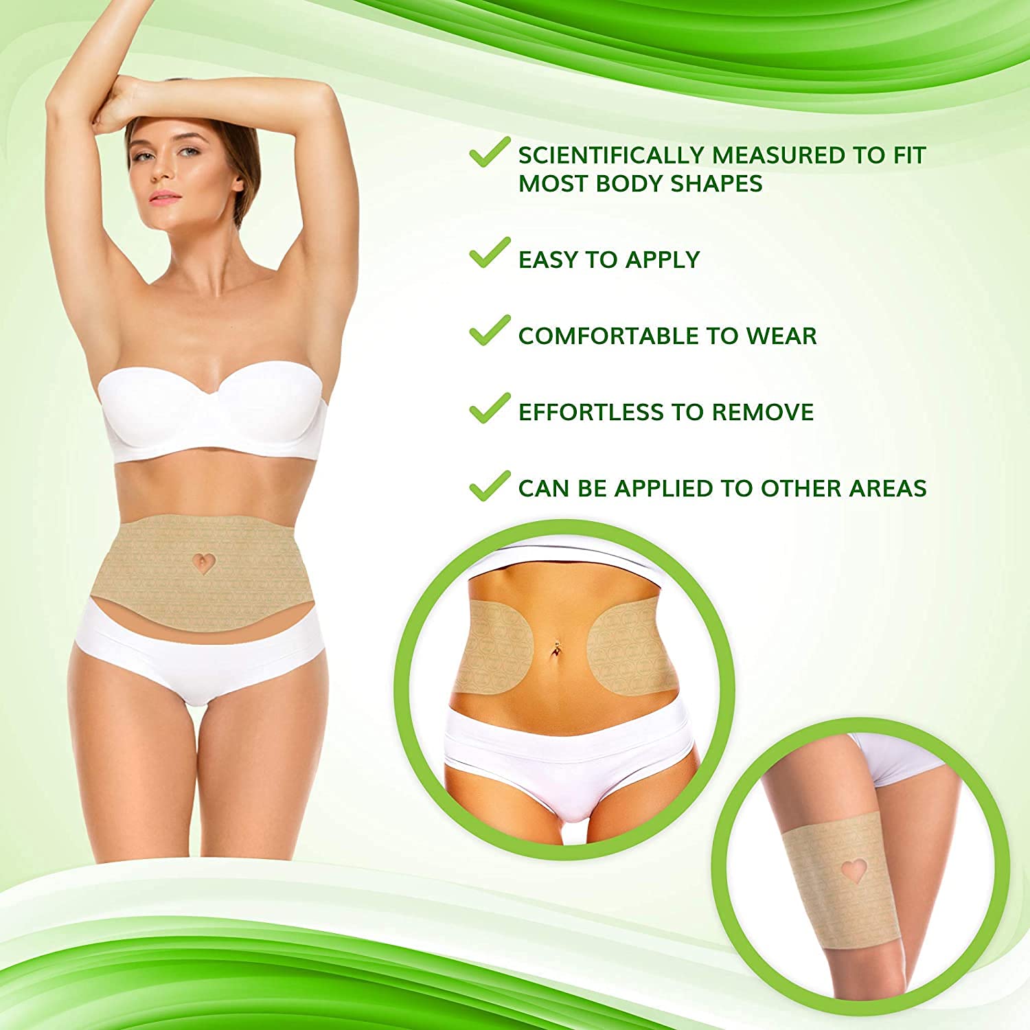 Shape and Tone bande-applicateur-cuisses pour peau plus lisse.