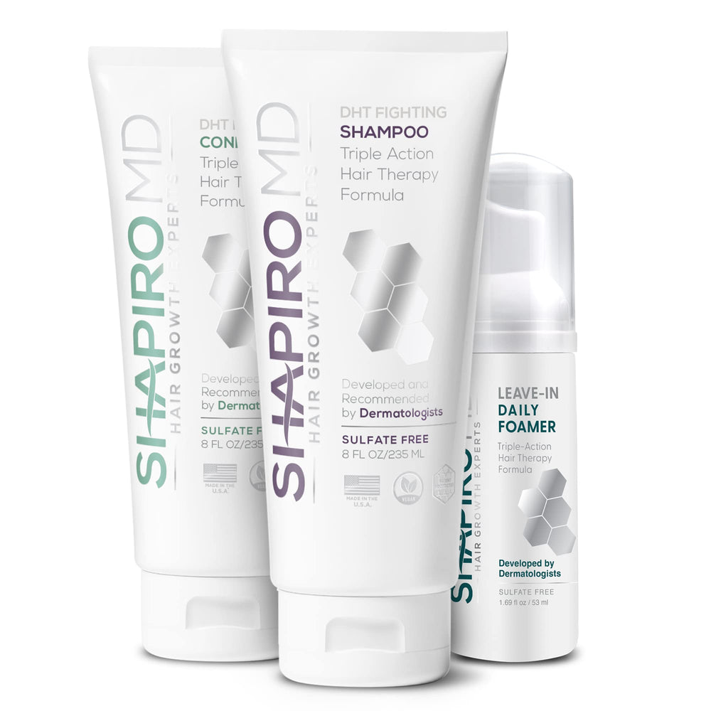 Shapiro MD Shampooing: cheveux plus épais grâce à des extraits naturels.