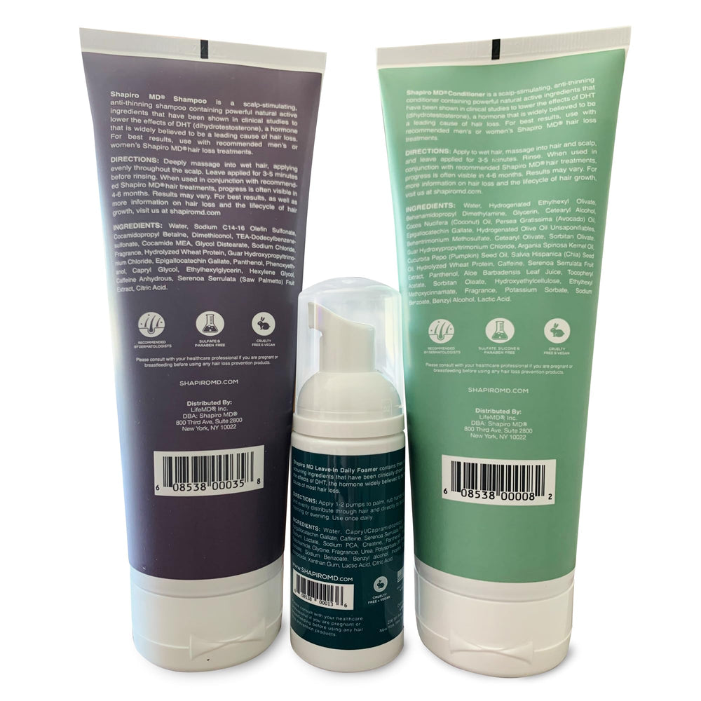 Shapiro MD Kit: expérience capillaire complète pour routine quotidienne.
