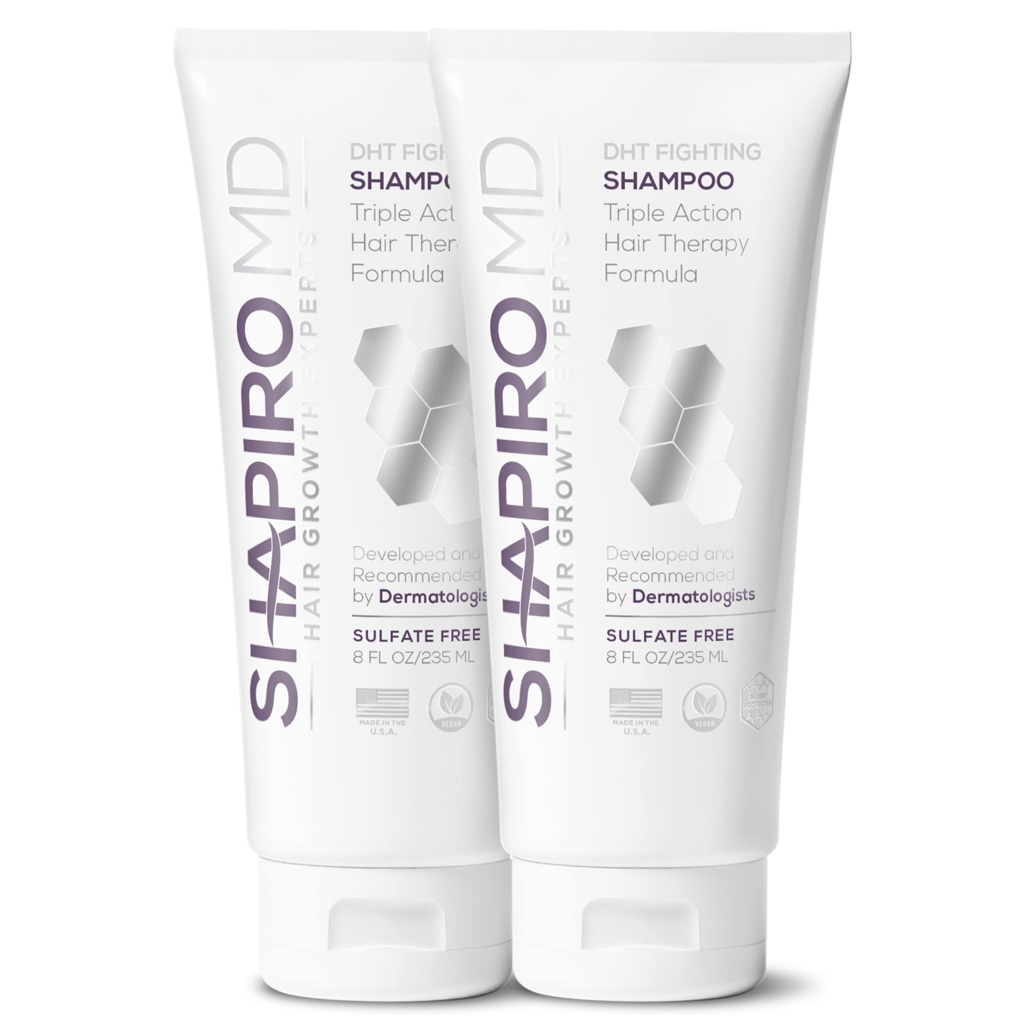Shapiro MD Shampoo: bouteille ergonomique pour une utilisation quotidienne en toute simplicité
