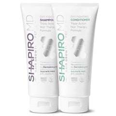 Shapiro MD Shampoo bouteille, flacon élégant pour nourrir les cheveux.