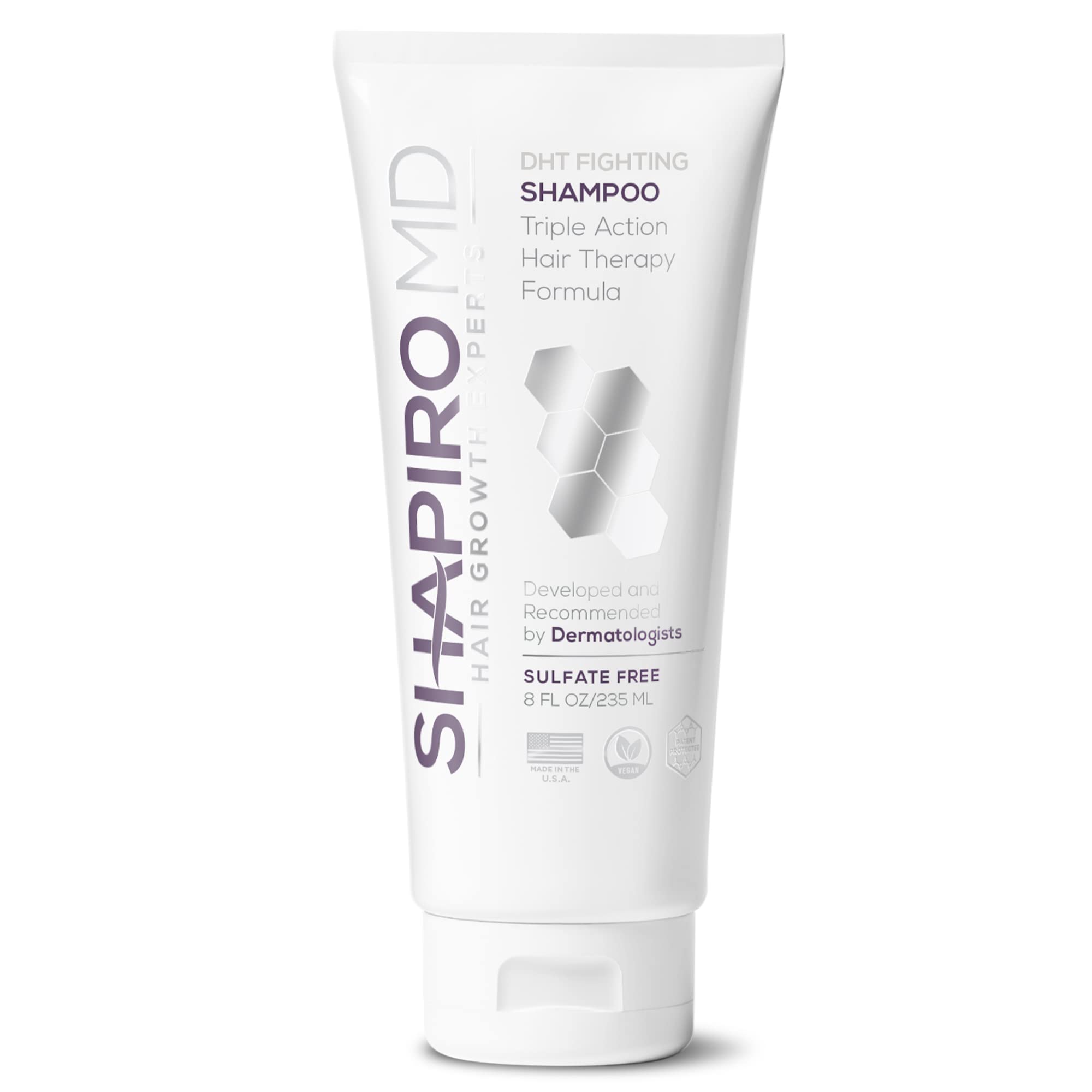Shapiro MD Shampooing anti-chute, flacon DHT, pour cheveux plus épais.