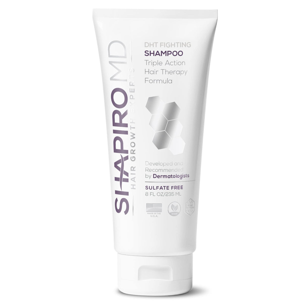 Shapiro MD Shampooing anti-chute, flacon DHT, pour cheveux plus épais.