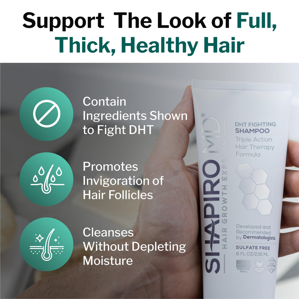 Shapiro MD Shampooing sans parabènes et sulfates, soin respectueux.