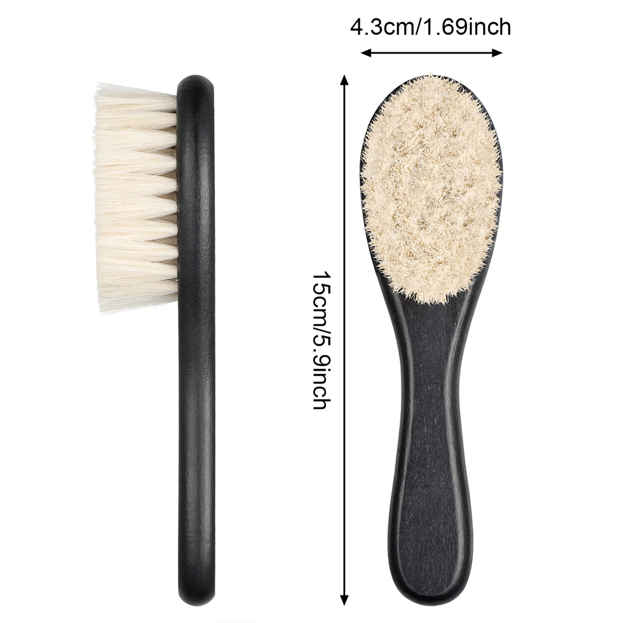 Brosse Shappy pour barbe, brins laineux doux pour entretien quotidien.