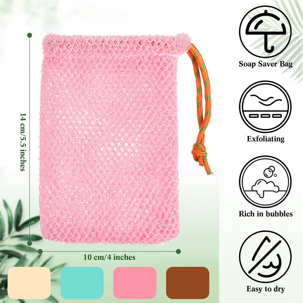 Shappy pochette savon maillage rose compacte pour voyage