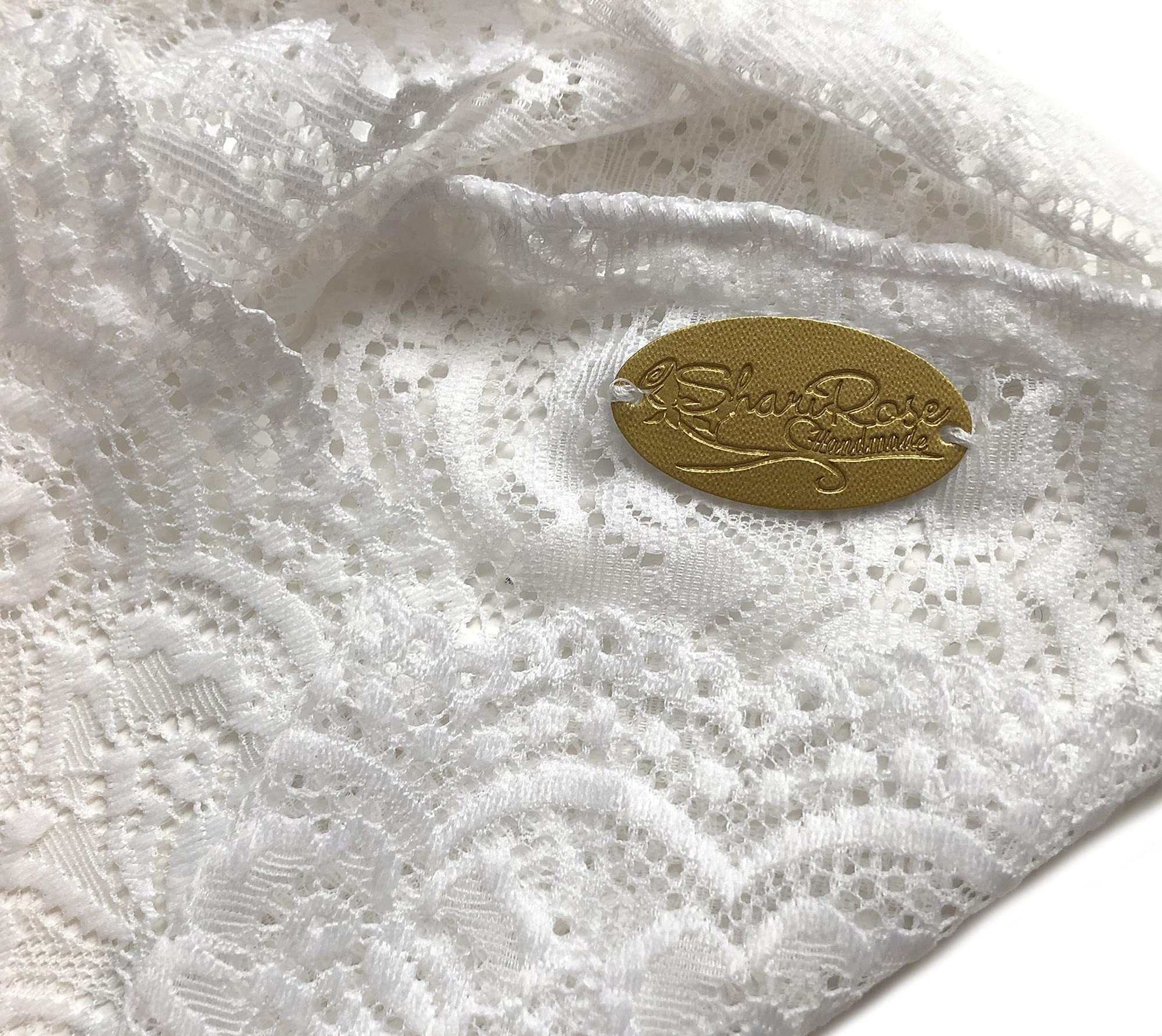 ShariRose bandeau dentelle blanche, cadeau parfait pour mariage ou anniversaire.