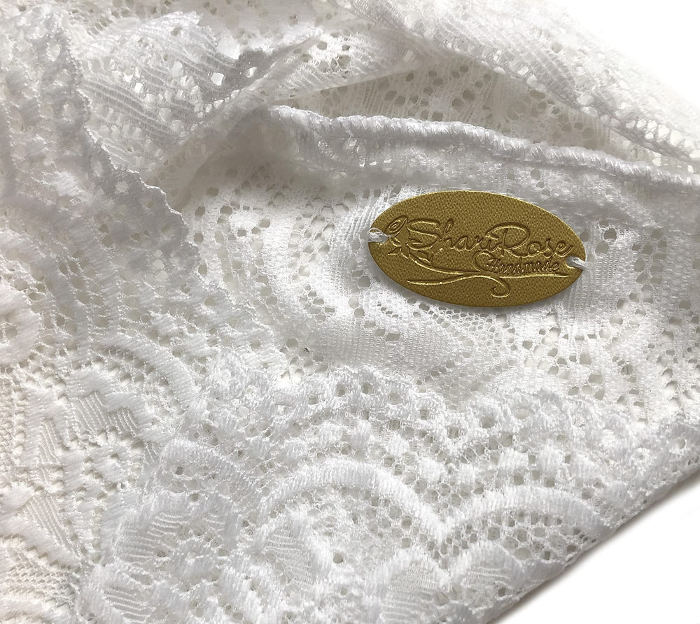 ShariRose bandeau dentelle blanche, cadeau parfait pour mariage ou anniversaire.