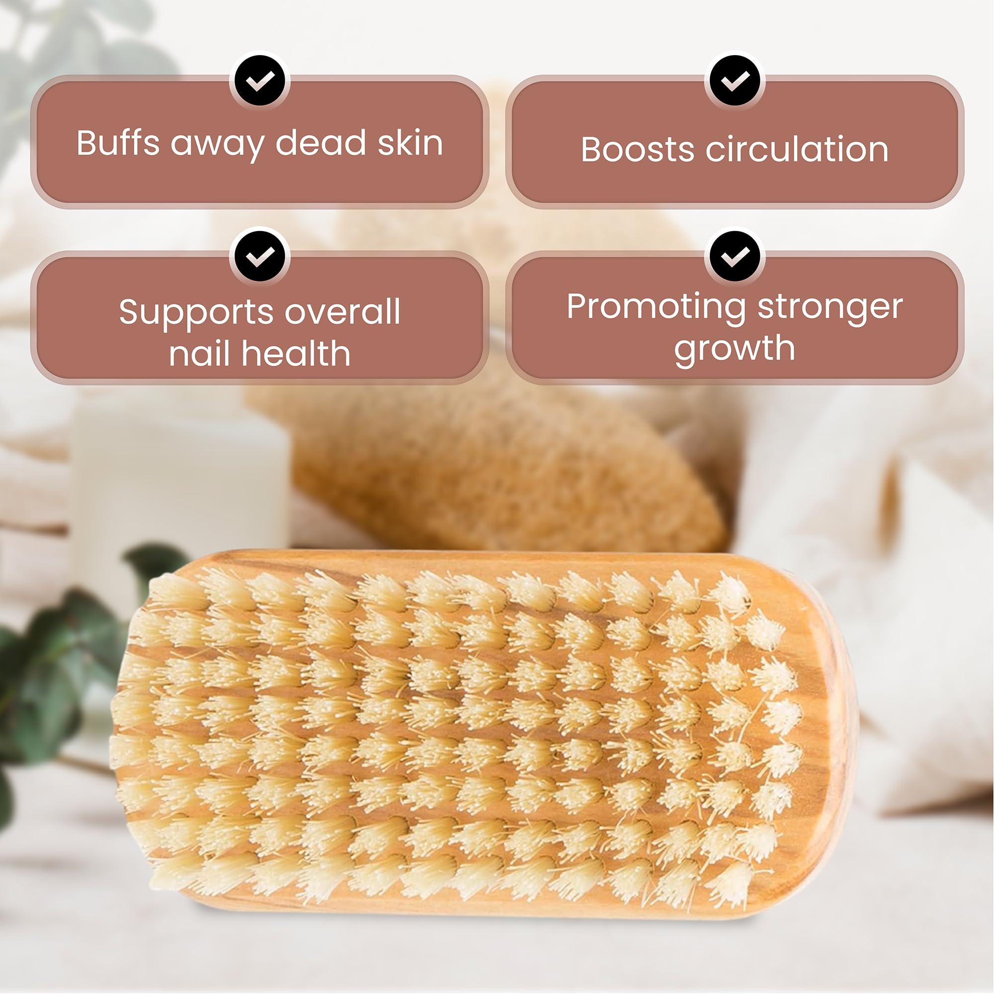 Brosse SHASH exfoliation douce – peau des mains plus lisse.