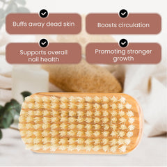Brosse SHASH exfoliation douce – peau des mains plus lisse.