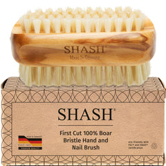 Brosse SHASH en poils de sanglier – nettoyage précis autour des ongles.