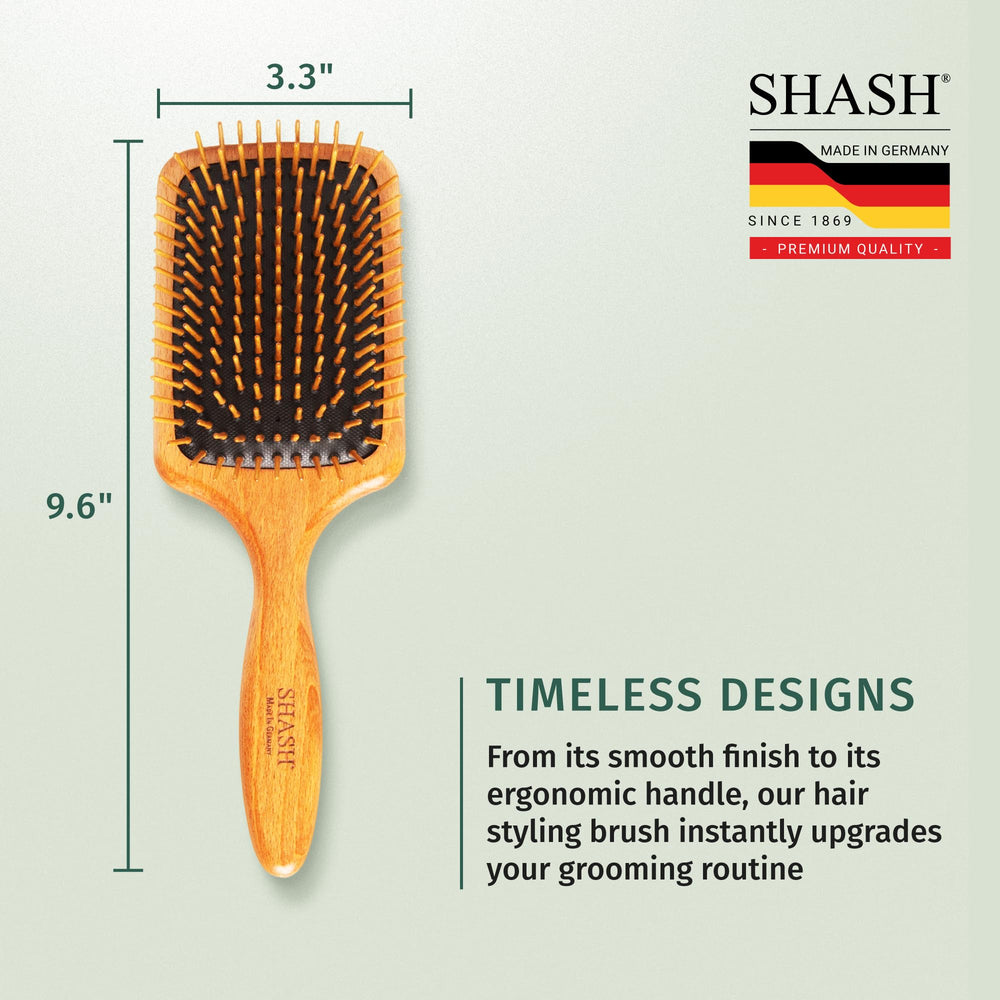 SHASH brosse paddle bois éco-responsable, choix durable pour votre routine.