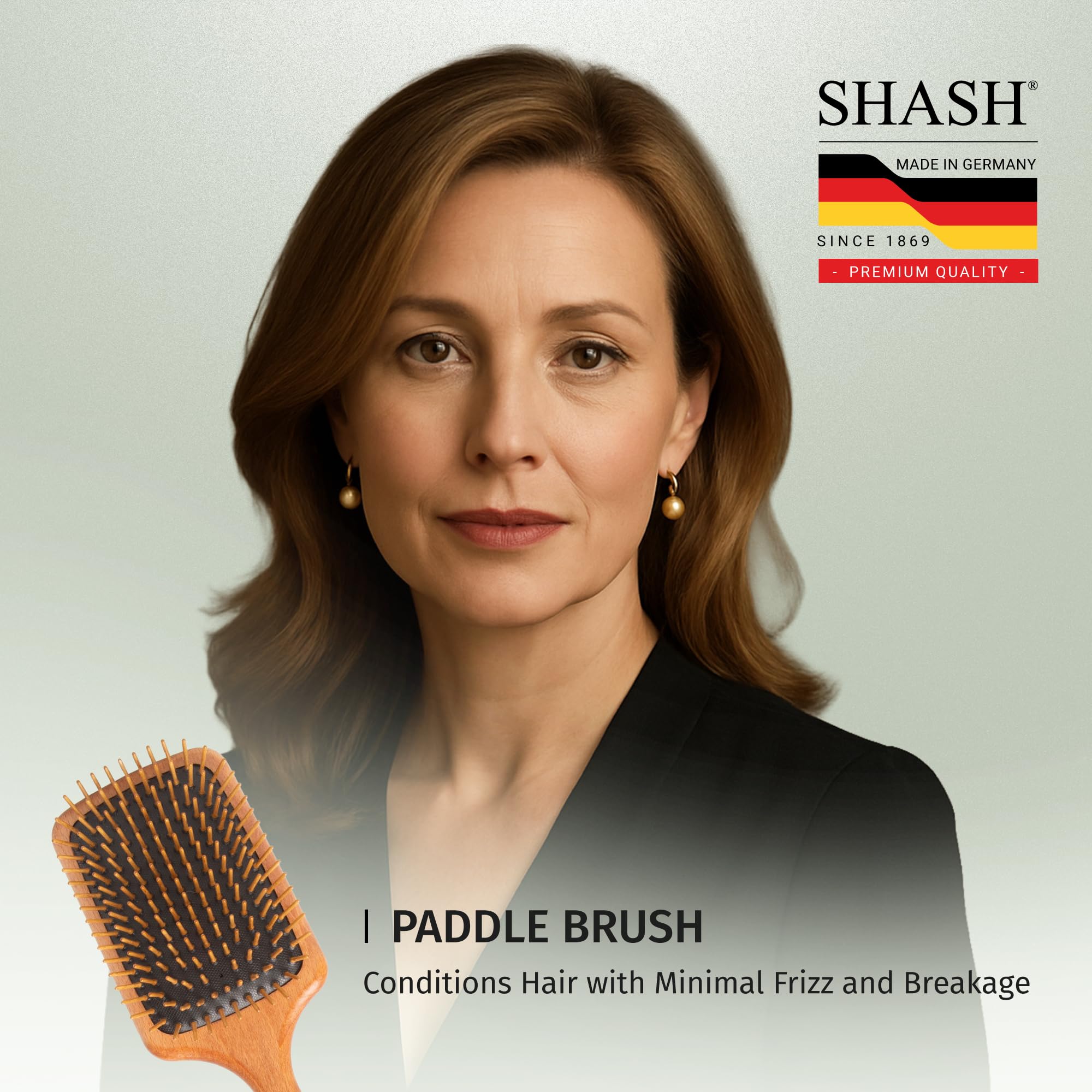SHASH brosse paddle fabrication allemande assurant qualité et durabilité.