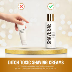 SHAVE BAE – Ingrédients naturels pour une expérience hydratante sans irritations.