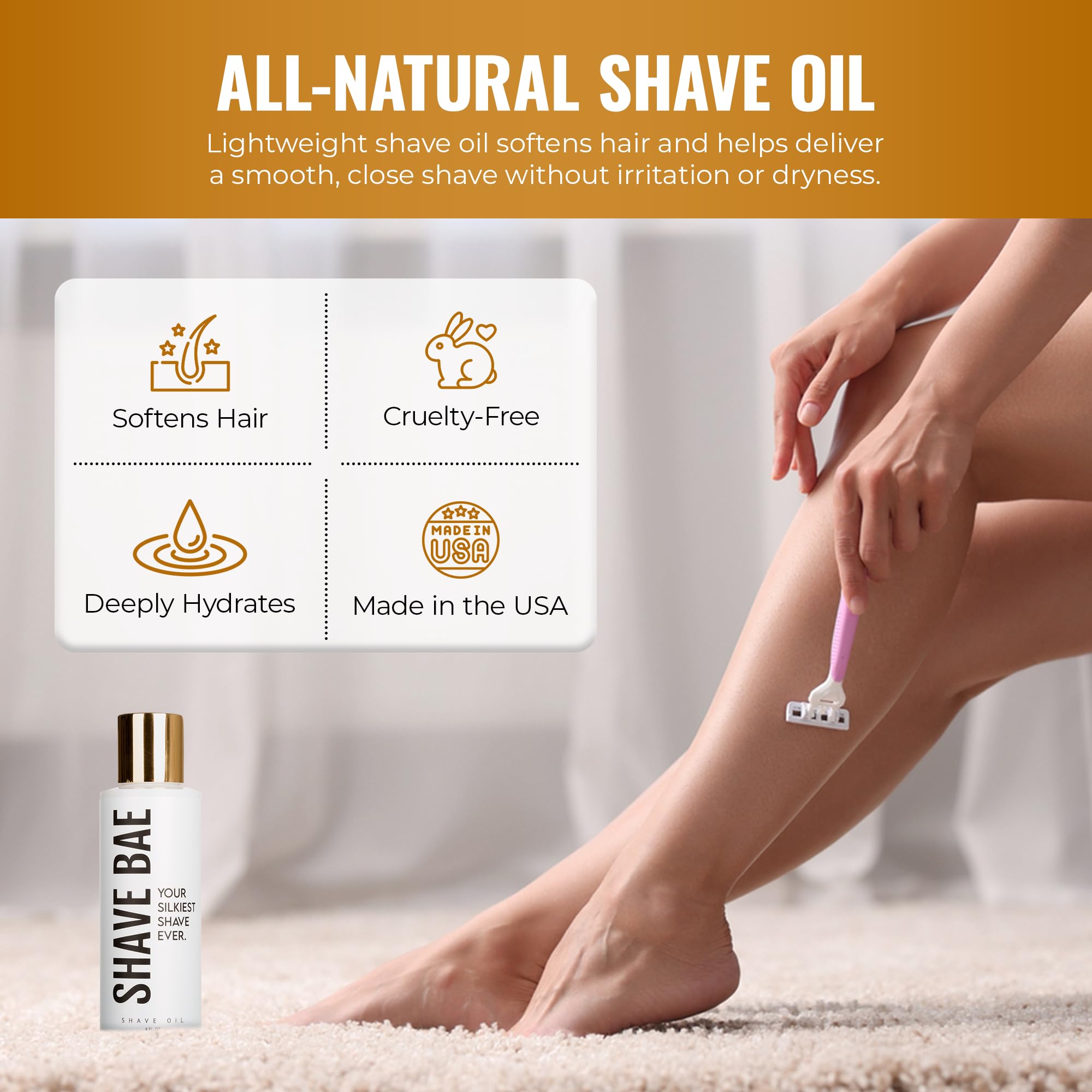SHAVE BAE – Texture légère prête à préparer un rasage parfait.