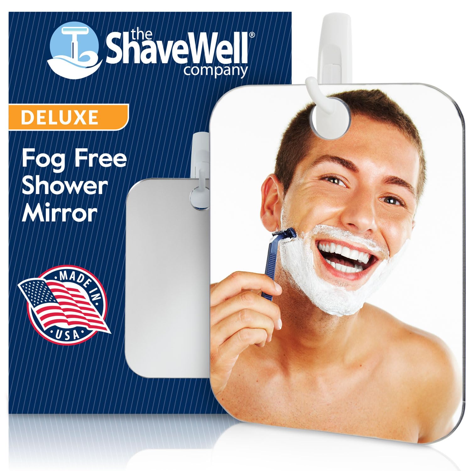 Miroir Shave Well Deluxe anti-brouillard en douche, vision nette lors du rasage.
